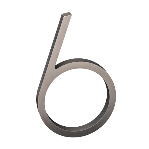 nanlyiau número de casa números casa exterior adhesivo 5in numeros casa exterior modernos 3d Número de buzón numeros casa exterior Producción de acrílico(Plata 6)