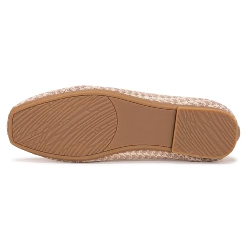 Image of Frank Mully Women's Loafer Flats Square Toe Comfortable Office Work Shoes, Cute Penny Loafer Slip On Walking Driving Shoes
