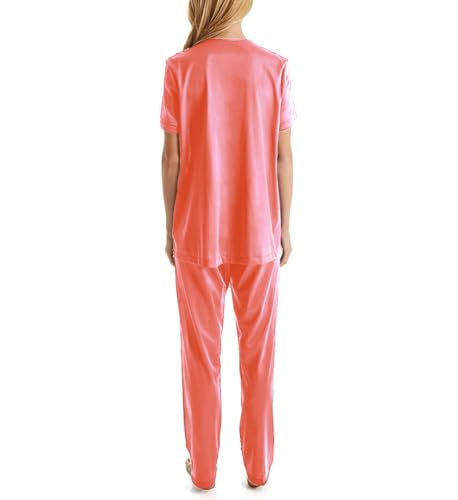 Image of Exquisite Form 90107 Women's Nylon Tricot Short Sleeve Matching Pajama Set
