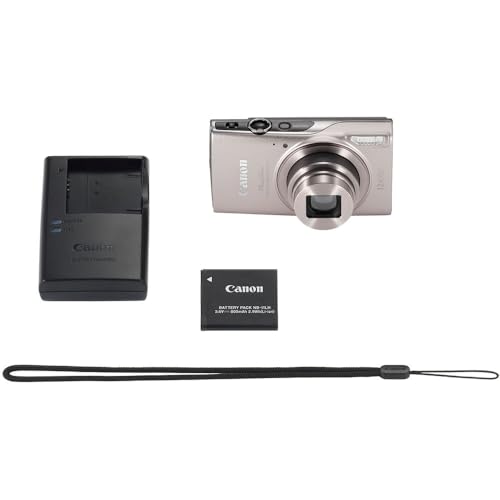 Image of Canon PowerShot ELPH 360 HS A Digital Camera (Silver) | 20.2MP CMOS Sensor, 12x Optical Zoom & Built-in Wi-Fi | Compact Point-and-Shoot for Travel (7283C001) + 64GB Card + Case+ More