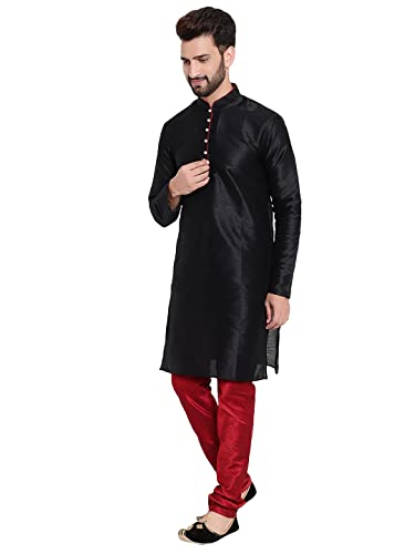 Image of HUZUR Mens Silk 6 Loop Kurta Pajama
