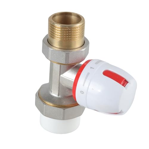 XAGMODSHN Le Valvole del Radiatore Angolo Set Termostato Facile Installazione Protezioni del Testa Termostato Regolabile per Testa del Termostato Domestico