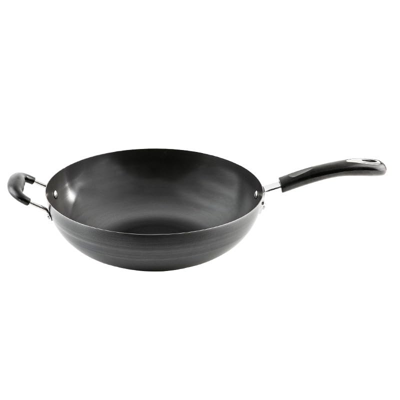 Wok con base plana, tradicional chino, 32 cm miniatura 3