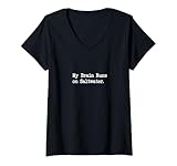 Photo Gallery donna my brain runs on saltwater funny surf citazioni abbigliamento maglietta con collo a v Photo Gallery donna my brain runs on saltwater funny surf citazioni abbigliamento maglietta con collo a v