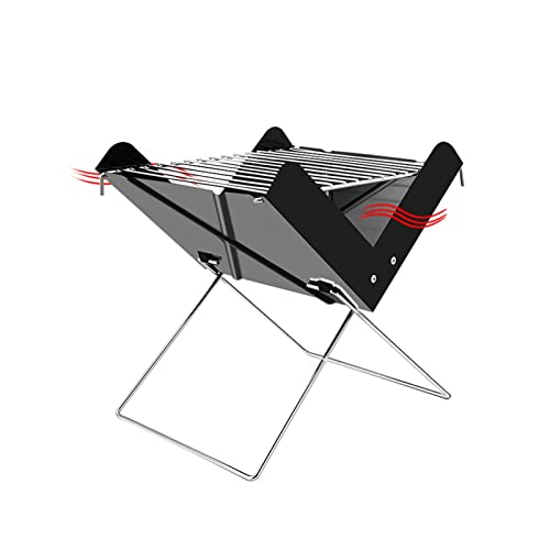 LCRACK BBQ Grill, Camping Humanize Portable Compact Lightweight Foldable Barbecue Grill Outdoor Charcoal bbq Fire