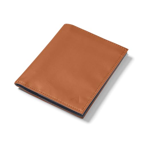 Image of Allett Original Wallet, Hazel Brown | Leather, Slim, Minimalist | RFID Blocking, Ultra Thin Bifold, Front Pocket | Holds 4-24+ Cards, Bills, Receipts | Wallets for Men & Women