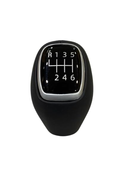 Premium Leatherise Gear Lever Knob for Hyundai Verna/Venue Black with Silver Ring 6 Speed Manual 43711F2300VCS-image-35