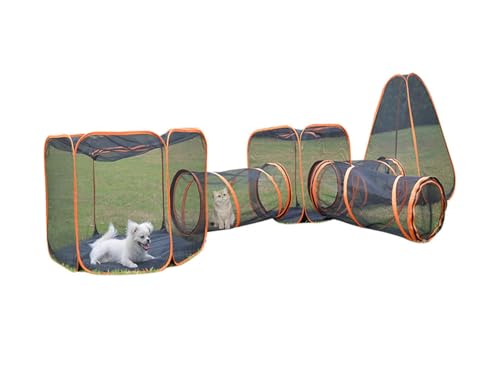 ??ペットプレイトンネル 犬用 通気性 大型 ペットプレイエリア 耐久性 屋内用 頑丈フレーム 持ち運び便利 小動物用??