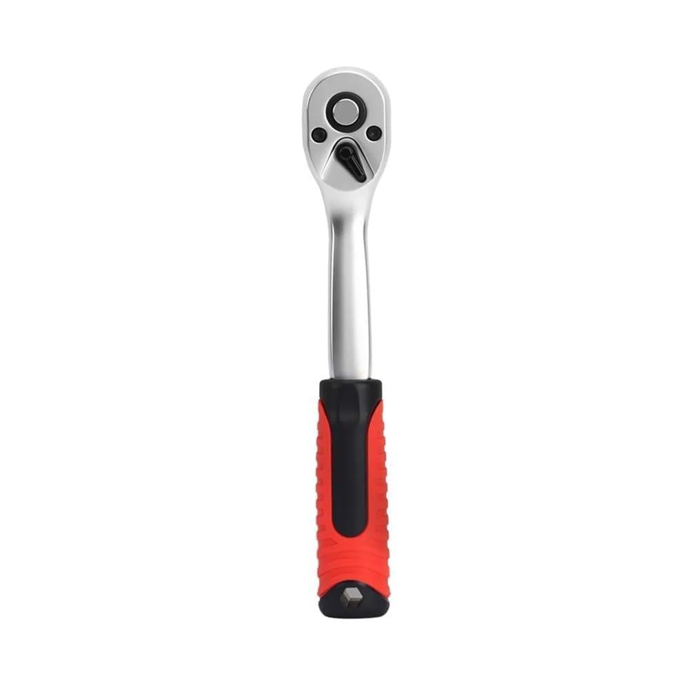 Llave de trinquete de 72 dientes de 1/10.2 cm 3/20.3 cm 1/5.1 cm, mango reversible de liberación rápida con arco de 5°, herramienta de metal ergonómica para mecánicos