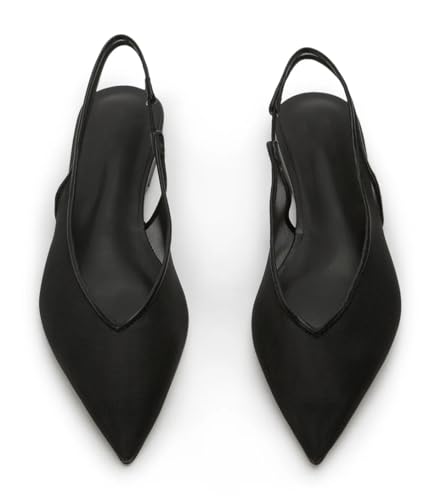 Mesh Slingback Ballet Flats Shoes for Women Pointed Toe Slip On Low Heels Casual Work Comfortable Soft2