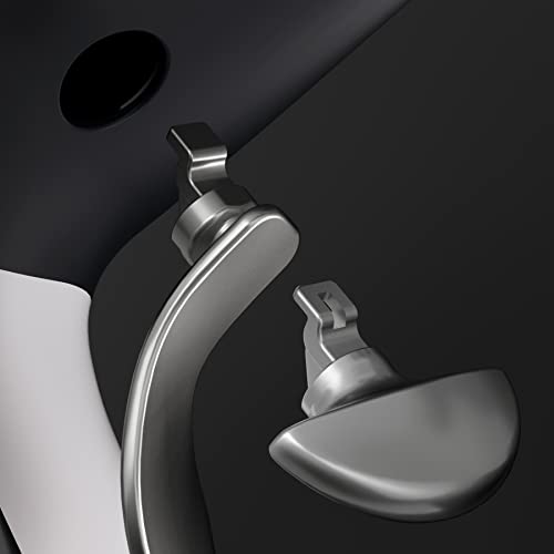 Image of eXtremeRate Back Paddles for PS5 Edge Controller, Metallic Silver Replacement Interchangeable 4PCS Metal Back Buttons for PS5 Edge Controller - Controller NOT Included