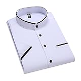 stehkragen hemd weiß slim fit Befestigungsmethode: Knopf. Business-Casual