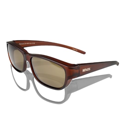 ActiveSol Gafas de sol Minos para hombre, protección UV400, polarizadas, marrón, talla única