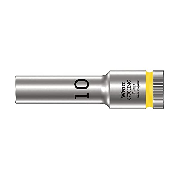 Wera 05004550001 8790 HMC Deep Steckschlüsseleinsatz 1/2", Leuchtgelb, 10.0 mm