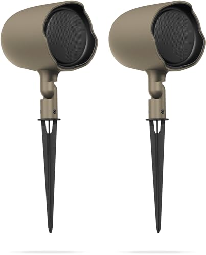 JBL Professional GSF3TN Ground-Stake Waterproof, Outdoor Landscape, Garden Speaker, 3" Coax Tan, 1 Pair of Speakers