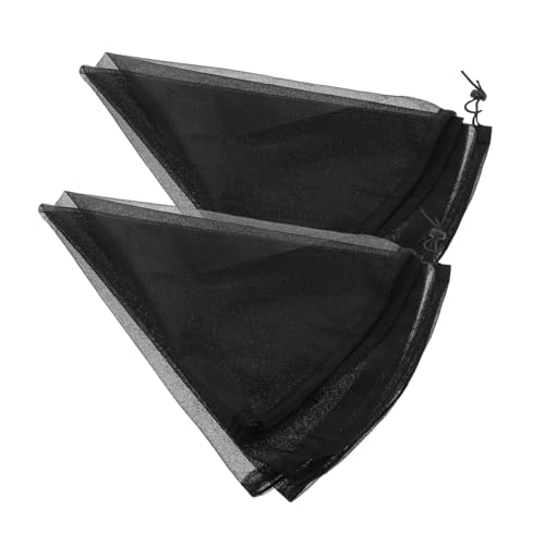 OSOLADY 2pcs Rain Net Cover Drawstring 95cm Rainwater Mesh Cover Outdoor Water Collection Bucket Protector Netting Screen Anti-debris for Garden Rain Barrels