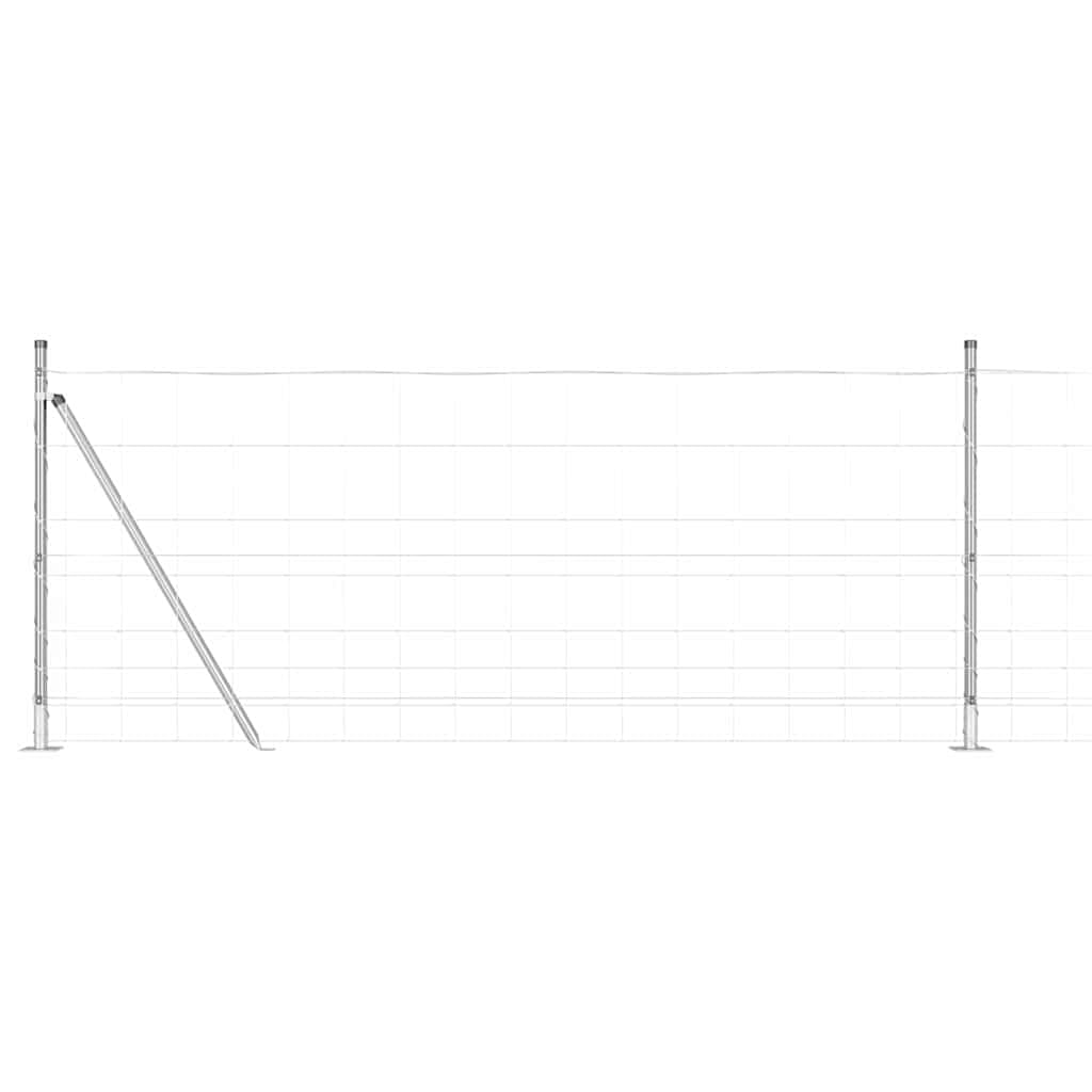 Outdoor Fence Post Galvanized 50 x 1 m Steel Heavy Duty Garden Boundary Post Corrosion Resistant Landscaping Fencing Panel for Patio Terrace Security