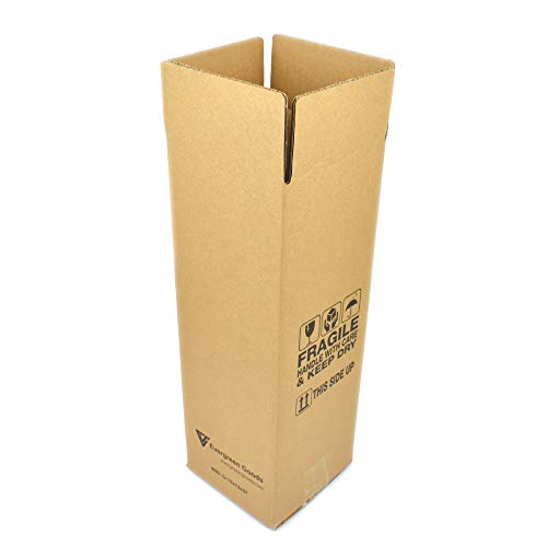 Evergreen Goods 10x Wine Bottle Boxes with Inflatable Air Column Cushion Bags, Transparent, 13 inches (height) x 4 inches (diameter) - Image 2