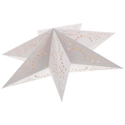 SOPOTUTU Pantalla de papel bohemia con forma de estrella, con puntas, para iluminación de techo, iluminación suave para fiestas, bodas, decoración de Navidad versátil