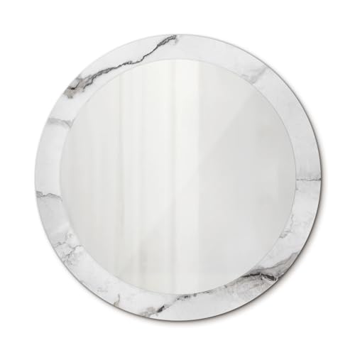Miroir decoration murale rond sans cadre moderne 80cm salle de bain