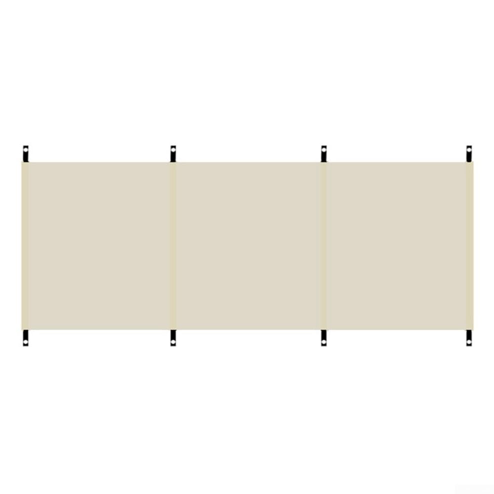 Outdoor Wind Shield Screen Privacy Barrier Foldable Kitchen Shelter Panel for Beach BBQ Picnic Cooking Activities Oxford Material Weather Resistant Carry Bag Ground Pegs(white（no pole）)
