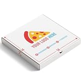 Custom Logo Printed White Pizza Boxes by Cartonbar...