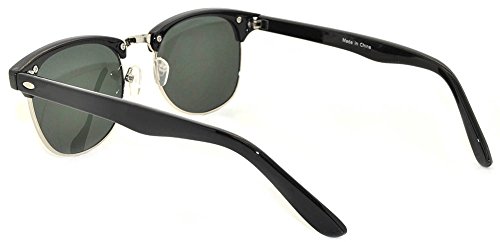 OWL Retro Style Half Frame Sunglasses Metal Frame Smoke and Clear Lens3