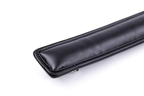 VOEEO Unisex Halsband Leder SM Halsbänder Bondage Erotik Halsband Sexspielzeug (Schwarz & Weich) BDSM Fetisch Halsbänder Leinen