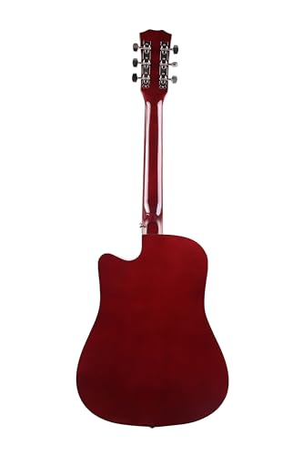 Image of Revel 38 Inch Glossy Acoustic Guitar for Beginners and Professionals with Signature Guitar Feel, Westwood Guitar Style Set with Picks. (NATURAL)