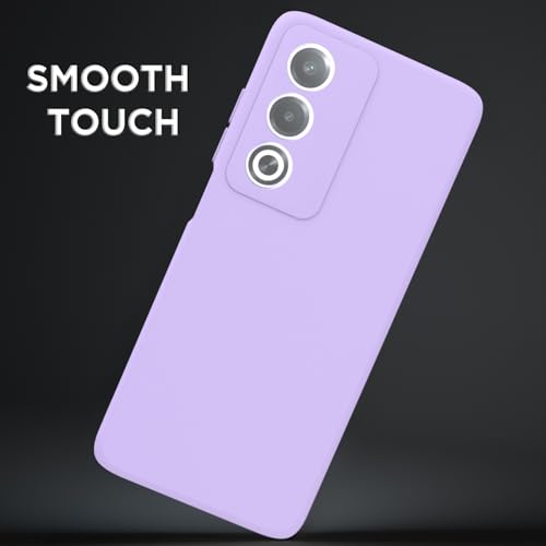 Image of Outlouders Back Cover for Oppo A3 Pro 5G | Camera Protection | Durable Soft Matte Silicone Bumper Case (Purple)