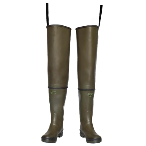 3Kamido Tigar Drina Gummi Watstiefel, handgefertigt, für Angler, Jäger, Fischer, für Verschiedene Jahreszeiten, sehr langlebig, solide (45)