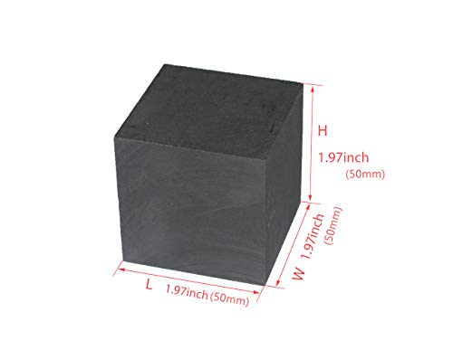 LLF 99,9% Reinheit Graphit Barren Block EDM Graphit Platte Fräsfläche (50 mm x 50 mm x 50 mm)