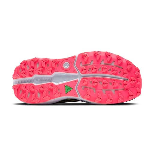 Brooks Women’s Caldera 7 Trail Running Shoe - Pink/Peacoat/Sunny Lime - 6 Medium