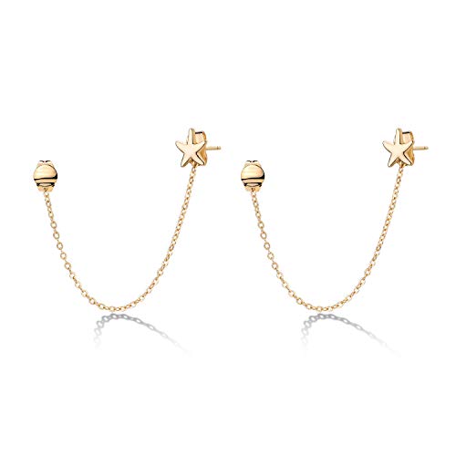 Fettero Stud Earrings Gold Diamond Cubic Zirconia Snake 18K Gold Plated Dainty Minimalist Simple Boho Hypoallergenic Small Cute Animal Jewelry Gift for Women