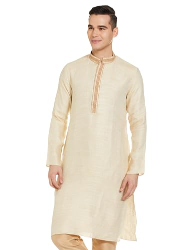 Image of Manthan Art Silk Casual Kurta for Men