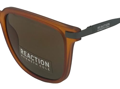 Kenneth Cole Reaction Mens Matte Crystal Beige Plastic Sunglass, KC1400 47F3