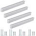 Tiradores Armario, 4 piezas - Aluminio Tirador para muebles Plata, para Cocinas, Oficina, Cajones, Gabinete, Armario Empotrado