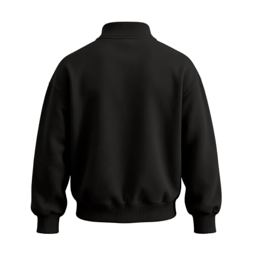 Mens Quarter Zip Pullover Casual Oversized Fleece Henly Sweatshirt - image 5
