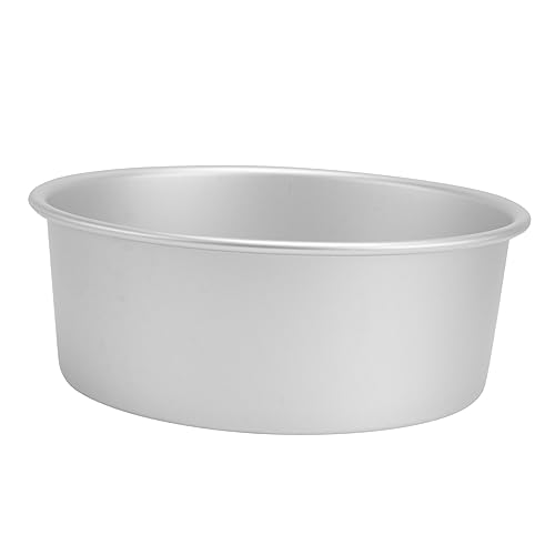 Cabilock Round Removable Bottom Cake Pan Non Stick Anodized Aluminum Baking Mold for Cakes Cheesecakes Mousse Silver Bakeware for Release