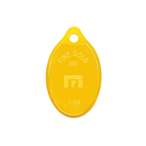 Image of Muthoot PAPPACHAN Swarnavarsham 24K (999) Yellow Gold Oval Rose Pendant 1 Gram