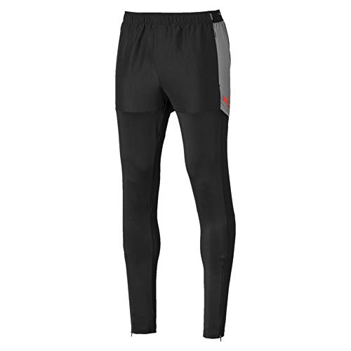 Puma 656442 Pantaloni Tuta, Uomo, Black/Nrgy Red