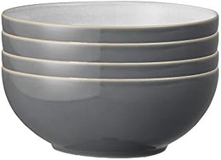 Denby Elements Fossil Grey 4 Pc Creal Bowl Set,17 centimeters