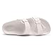 FUNKYMONKEY Women's Comfort Slides, Adjustable Double Buckle with Arch Support EVA Non-Slip Flat Sandals for Vacation & Daily Wear (8 M US-Women, White)