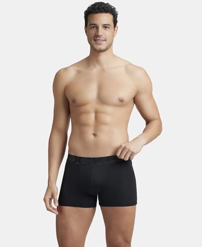 Image of Jockey IC28 Men Tactel Microfiber Elastane Stretch Solid Trunk with Moisture Move Properties (Pack of 2)