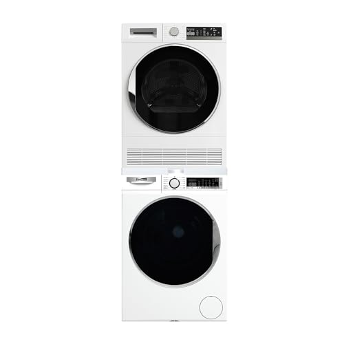 2.2 cf 120 V Washer & 4 Cf 220V Condensing Dryer Made in Europe (White)