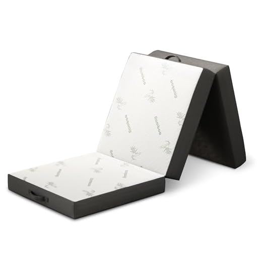 Cozzzi Trifold Foam Twin Folding Mattress - 75" x 25" x 4" Lightweight and Portable Multi-Purpose Spare Bed and Kids Mat - Compact and Easy Storage - Zip Off Cover - 4" Thick