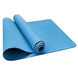 Tappeto Fitness Morbido Antiscivolo Tappetino Esercizi Palestra Aerobica Stuoia Yoga Pilates Azzurro