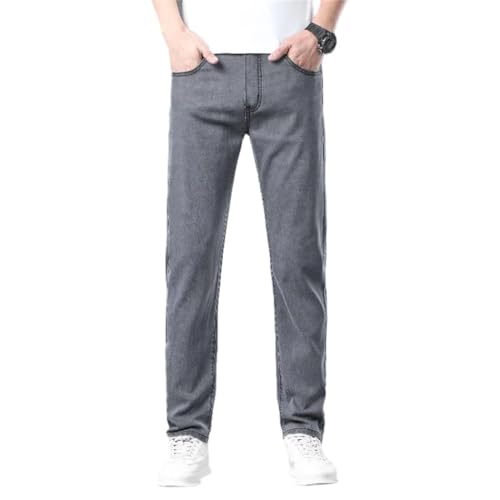 Men's Thin Jeans, Cool, Breathable, Comfortable Straight-Leg, Slightly Stretch Jeans