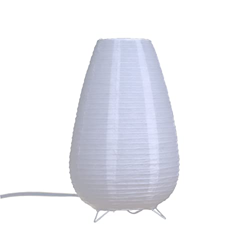 Bedside Table Lamp Paper And Standing Lamp Room Decoration Festival Lantern Light Nightstand Desk Lamp Bedroom Dresser Living Kids Room College Dorm Coffee (White, 15.35"X8.66"X8.66") #TOP5
