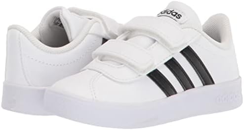 adidas Baby Unisex Vl Court 2.0 CMF White/Black/White 7K | Image 6
